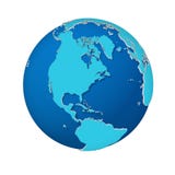 L'illustrazione astratta 3d di terra ha isolato la vista Nord America illustrazione di stock L'illustrazione astratta 3d di terra ha isolato la vista Nord America illustrazione di stock