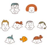 L'immagine del sorriso della famiglia illustrazione vettoriale L'immagine del sorriso della famiglia illustrazione vettoriale