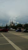 L'incrocio delle vie nella città di Ä?eljabinsk immagini stock libere da diritti L'incrocio delle vie nella città di Ä?eljabinsk immagini stock libere da diritti