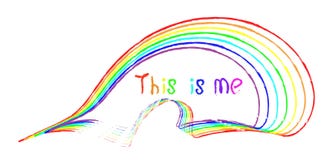 L'inscription manuscrite ceci est moi dans différentes couleurs de l'arc-en-ciel illustration libre de droits L'inscription manuscrite ceci est moi dans différentes couleurs de l'arc-en-ciel illustration libre de droits