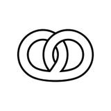 L?nea icono del pretzel Elementos gr?ficos para su dise?o libre illustration L?nea icono del pretzel Elementos gr?ficos para su dise?o libre illustration