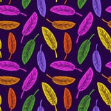 L'oiseau sans couture coloré lumineux de patternwith de l'usine de paradis part illustration stock L'oiseau sans couture coloré lumineux de patternwith de l'usine de paradis part illustration stock