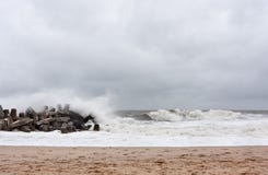 L'ouragan Sandy approche le rivage du New Jersey photos libres de droits L'ouragan Sandy approche le rivage du New Jersey photos libres de droits