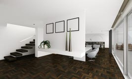 la arcilla 3d rinde de un interior moderno libre illustration la arcilla 3d rinde de un interior moderno libre illustration
