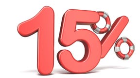 La balise de vie le signe 3D de 15 pour cent rendent l'illustration illustration stock La balise de vie le signe 3D de 15 pour cent rendent l'illustration illustration stock