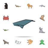 la ballena coloreó el icono de la papiroflexia Sistema detallado de los iconos exhaustos animales del estilo de la papiroflexia a stock de ilustración la ballena coloreó el icono de la papiroflexia Sistema detallado de los iconos exhaustos animales del estilo de la papiroflexia a stock de ilustración
