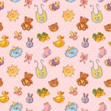 Configuration sans joint réglée de bande dessinée mignonne de jouets de chéri illustration libre de droits Configuration sans joint réglée de bande dessinée mignonne de jouets de chéri illustration libre de droits