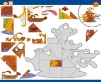 La bande dessinée poursuit la tâche de puzzle denteux illustration libre de droits La bande dessinée poursuit la tâche de puzzle denteux illustration libre de droits