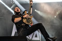La bande métallique de Havok vivent de concert Hellfest 2016 photographie stock libre de droits La bande métallique de Havok vivent de concert Hellfest 2016 photographie stock libre de droits