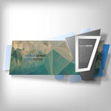 La bannière d'Infographic, origami a dénommé le vecteur illustration libre de droits La bannière d'Infographic, origami a dénommé le vecteur illustration libre de droits