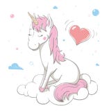 La belle licorne mignonne se repose sur le nuage blanc avec un grand coeur et les bulles autour Carte de source illustration de vecteur La belle licorne mignonne se repose sur le nuage blanc avec un grand coeur et les bulles autour Carte de source illustration de vecteur
