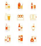 La bevanda imbottiglia le icone rosso-arancioni royalty illustrazione gratis La bevanda imbottiglia le icone rosso-arancioni royalty illustrazione gratis