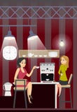 La boisson Coffe de femme d'affaires se reposent dans la cuisine de bureau illustration de vecteur La boisson Coffe de femme d'affaires se reposent dans la cuisine de bureau illustration de vecteur