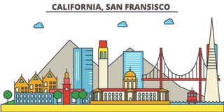 La Californie, San Francisco Horizon de ville illustration libre de droits La Californie, San Francisco Horizon de ville illustration libre de droits