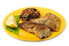 La carpa fritta del pesce con i semi di sesamo immagine stock libera da diritti La carpa fritta del pesce con i semi di sesamo immagine stock libera da diritti