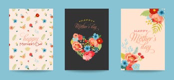 La carte de voeux de jour de mères a placé avec le bouquet de fleurs Bannière florale de fête des mères heureuse La meilleure aff illustration stock La carte de voeux de jour de mères a placé avec le bouquet de fleurs Bannière florale de fête des mères heureuse La meilleure aff illustration stock