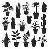 La casa planta siluetas stock de ilustración La casa planta siluetas stock de ilustración