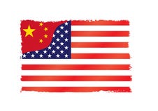 La Chine contre les Etats-Unis illustration libre de droits La Chine contre les Etats-Unis illustration libre de droits