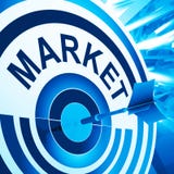 La cible signifie la publicité visée par consommateur Photo stock La cible signifie la publicité visée par consommateur Photo stock