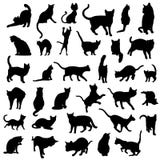 la collection de chat d'isolement silhouette le vecteur illustration stock la collection de chat d'isolement silhouette le vecteur illustration stock