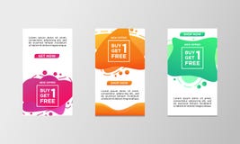 La compra una del descuento del vale consigue un sistema libre de la bandera de la venta Oferta especial colorida de la plantilla stock de ilustración La compra una del descuento del vale consigue un sistema libre de la bandera de la venta Oferta especial colorida de la plantilla stock de ilustración