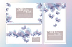 La conception abstraite de calibre de papillon d'aquarelle de vecteur a placé II illustration stock La conception abstraite de calibre de papillon d'aquarelle de vecteur a placé II illustration stock