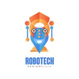 La conception de logo de Robotech, l'insigne pour l'identité de société, la technologie ou l'ordinateur ont rapporté l'illustrati illustration stock La conception de logo de Robotech, l'insigne pour l'identité de société, la technologie ou l'ordinateur ont rapporté l'illustrati illustration stock