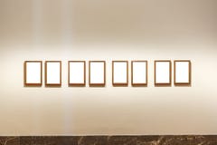 La decorazione in bianco di Art Museum Isolated Painting Frame all'interno mura fotografia stock La decorazione in bianco di Art Museum Isolated Painting Frame all'interno mura fotografia stock