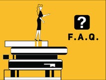 La femme avec fréquemment posent la question illustration libre de droits La femme avec fréquemment posent la question illustration libre de droits