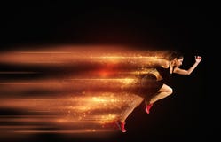 La femme sportive jeûnent coureur images libres de droits La femme sportive jeûnent coureur images libres de droits