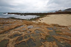 La forma de relieve única y el gran paisaje de la costa del norte de Taiwán foto de archivo libre de regalías La forma de relieve única y el gran paisaje de la costa del norte de Taiwán foto de archivo libre de regalías