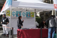 La France Insoumise gazebo royalty free stock image La France Insoumise gazebo royalty free stock image