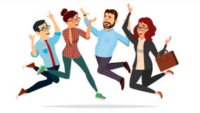 La gente di affari che salta il vettore Celebrazione della Victory Concept raggiungimento Imprenditorialità, realizzazione Miglio royalty illustrazione gratis La gente di affari che salta il vettore Celebrazione della Victory Concept raggiungimento Imprenditorialità, realizzazione Miglio royalty illustrazione gratis