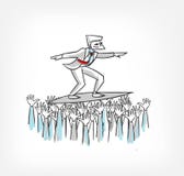 La gente sostiene l'illustrazione di vettore di concetto del capo illustrazione vettoriale La gente sostiene l'illustrazione di vettore di concetto del capo illustrazione vettoriale