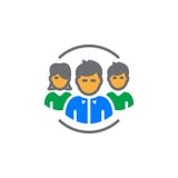 La gente, vector del icono del equipo, llenó la muestra plana, pictograma colorido sólido aislado en blanco ilustración del vector La gente, vector del icono del equipo, llenó la muestra plana, pictograma colorido sólido aislado en blanco ilustración del vector