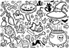 La historieta exhausta del garabato de la mano incompleta del vector fijó el tema de Halloween libre illustration La historieta exhausta del garabato de la mano incompleta del vector fijó el tema de Halloween libre illustration