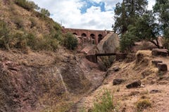 La iglesia de Gabriel-Rufael - Bete Gabriel-Rufael - en Lalibela, Etiop?a imagen de archivo La iglesia de Gabriel-Rufael - Bete Gabriel-Rufael - en Lalibela, Etiop?a imagen de archivo