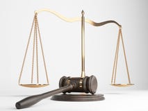 La justicia escala el mazo stock de ilustración La justicia escala el mazo stock de ilustración