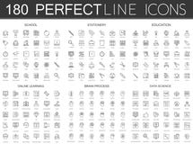 180 la ligne mince moderne icônes a placé de l'école, papeterie, éducation, apprenant en ligne, processus de cerveau, la science illustration libre de droits 180 la ligne mince moderne icônes a placé de l'école, papeterie, éducation, apprenant en ligne, processus de cerveau, la science illustration libre de droits