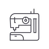 La machine à coudre dirigent la ligne icône, le signe, illustration sur le fond, courses editable illustration de vecteur La machine à coudre dirigent la ligne icône, le signe, illustration sur le fond, courses editable illustration de vecteur