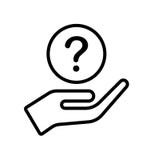 La mano toma el icono de la pregunta del cuidado libre illustration La mano toma el icono de la pregunta del cuidado libre illustration