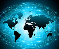 La mappa di mondo su un fondo tecnologico, emettente luce allinea i simboli di Internet, della radio, della televisione, del cell royalty illustrazione gratis La mappa di mondo su un fondo tecnologico, emettente luce allinea i simboli di Internet, della radio, della televisione, del cell royalty illustrazione gratis