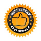 La mejor etiqueta del servicio ilustración del vector La mejor etiqueta del servicio ilustración del vector