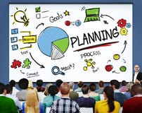 La missione di scopi di ricerca di strategia di pianificazione collega il concetto trattato immagini stock La missione di scopi di ricerca di strategia di pianificazione collega il concetto trattato immagini stock