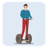 La monte d'homme segway Affiche lumineuse de vecteur illustration de vecteur La monte d'homme segway Affiche lumineuse de vecteur illustration de vecteur