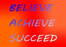 La motivation et la citation colorée de conception croient réalisent et réussir illustration de vecteur La motivation et la citation colorée de conception croient réalisent et réussir illustration de vecteur
