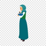 La mère portent l'icône de bébé, style plat illustration libre de droits La mère portent l'icône de bébé, style plat illustration libre de droits