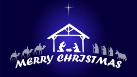 La natività di Jesus Christ Merry Christmas royalty illustrazione gratis La natività di Jesus Christ Merry Christmas royalty illustrazione gratis