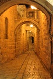 La noche en las calles de Jerusalén fotos de archivo La noche en las calles de Jerusalén fotos de archivo