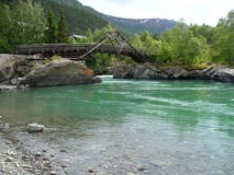 La Norvège - pont chez Lom photographie stock La Norvège - pont chez Lom photographie stock